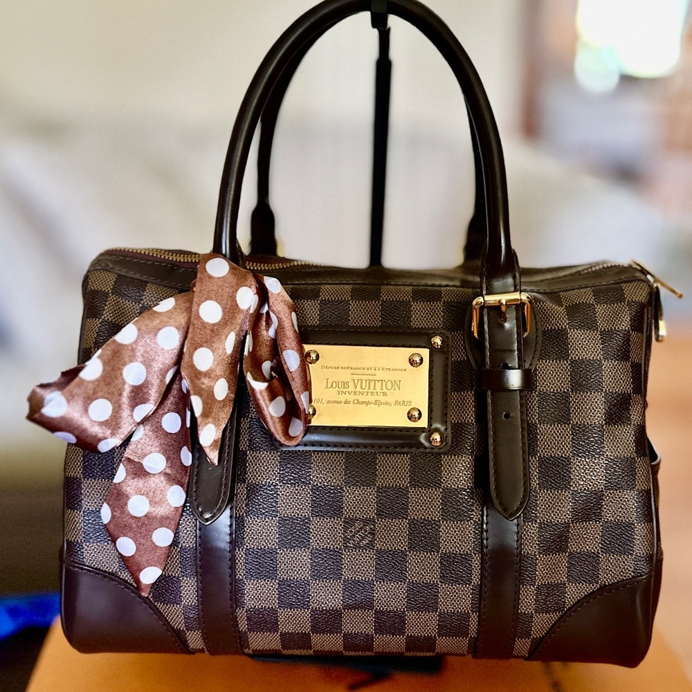 Authentic Louis Vuitton Damier Ebene Satchel Bag - with box and dust bag